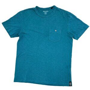 Todd Snyder Short Sleeve T with Pocket Detail in Teal - Size M